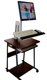 lcd monitor keyboard combo for wall or desk mount stand up computer workstation