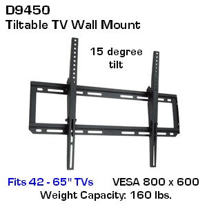 flat screen wall mount with tilt; flat panel TV wall mount; flat TV wall mount VESA