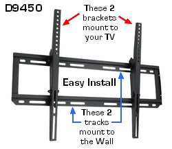 CUZZI D9450 heavy-duty TV Wall Mount; Plasma TV wall mount; VESA TV WAll Mount