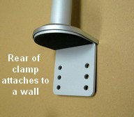 clamp for wall-installing monitor stand
