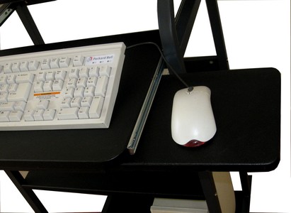 standing portable computer table in black