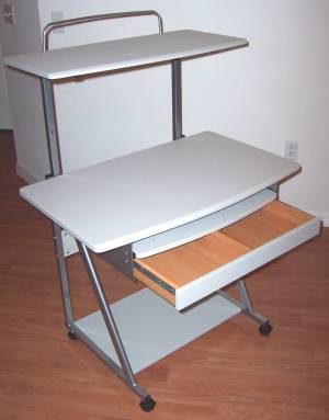 STAK47 computer table in White Grey></P>
<P>The new STAK47B also accepts large monitors up to <B>23.75
